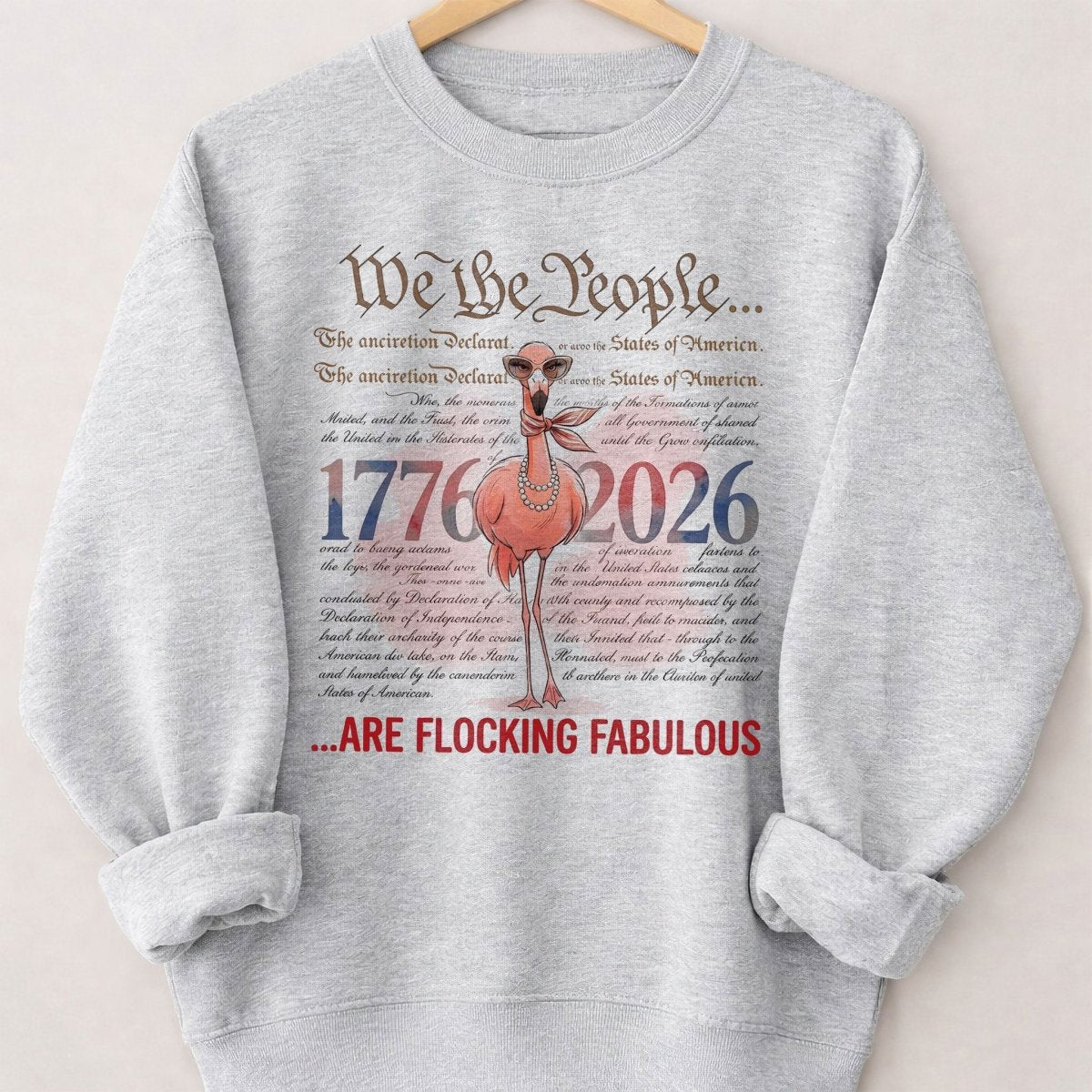 We The People Are Flocking Fabulous - Patriotic Flamingo T-Shirt - FlamingoAholic