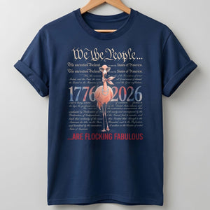 We The People Are Flocking Fabulous - Patriotic Flamingo T-Shirt - FlamingoAholic
