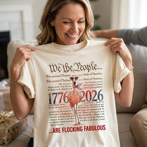 We The People Are Flocking Fabulous - Patriotic Flamingo T-Shirt - FlamingoAholic