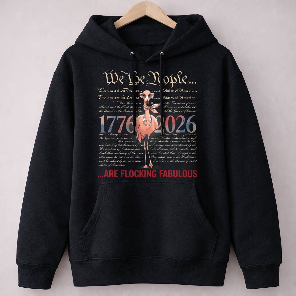 We The People Are Flocking Fabulous - Patriotic Flamingo T-Shirt - FlamingoAholic