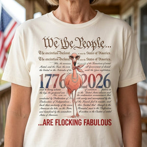 We The People Are Flocking Fabulous - Patriotic Flamingo T-Shirt - FlamingoAholic