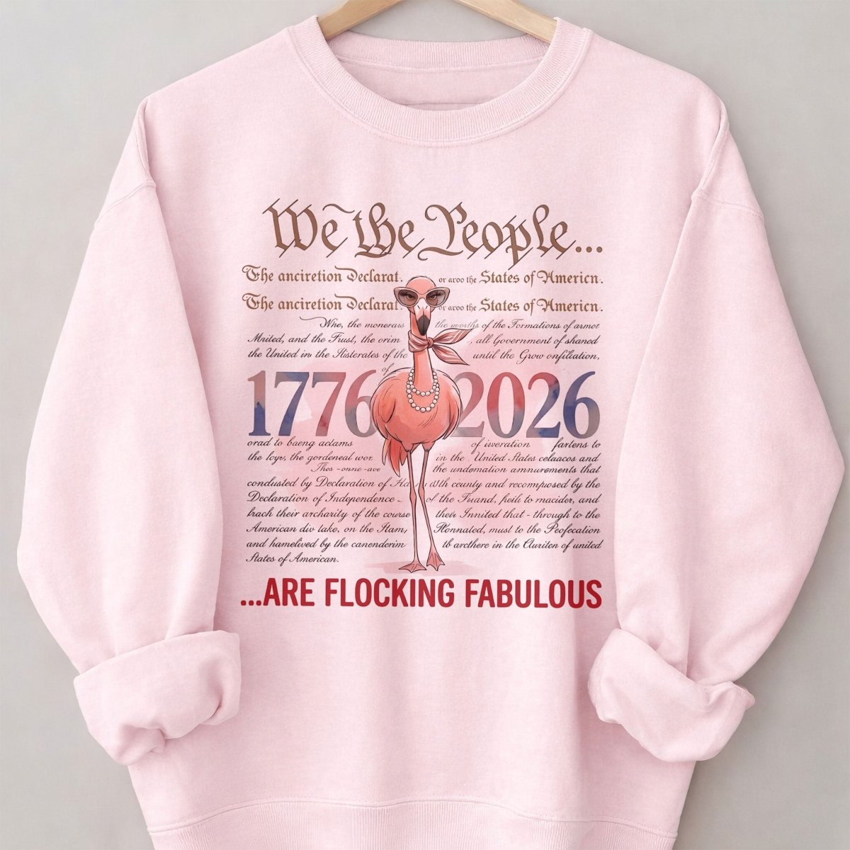 We The People Are Flocking Fabulous - Patriotic Flamingo T-Shirt - FlamingoAholic