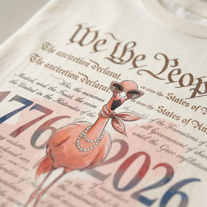 We The People Are Flocking Fabulous - Patriotic Flamingo T-Shirt - FlamingoAholic