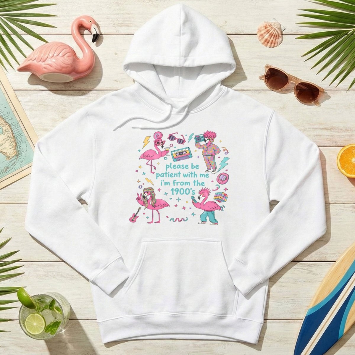 Witty 1900's Flamingo Shirt for Women - Funny Vintage 80s 90s Graphic Tee - FlamingoAholic