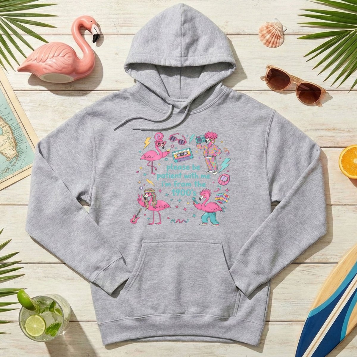 Witty 1900's Flamingo Shirt for Women - Funny Vintage 80s 90s Graphic Tee - FlamingoAholic