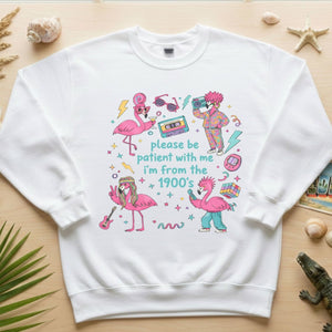 Witty 1900's Flamingo Shirt for Women - Funny Vintage 80s 90s Graphic Tee - FlamingoAholic