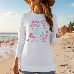 Witty 1900's Flamingo Shirt for Women - Funny Vintage 80s 90s Graphic Tee - FlamingoAholic