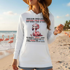 Witty Angry Flamingo Rosé Grammar T-Shirt - Perfect Sarcastic Wine Humor Gift - FlamingoAholic