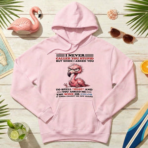 Witty Angry Flamingo Rosé Grammar T-Shirt - Perfect Sarcastic Wine Humor Gift - FlamingoAholic