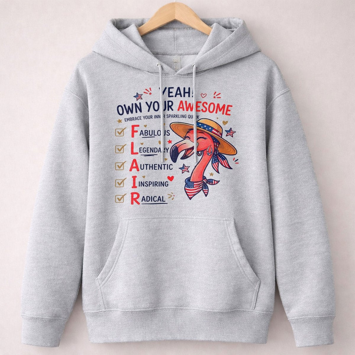 Yeah Own Your Awesome Embrace Your Inner Sparkling Quirks Flamingo Shirt - FlamingoAholic