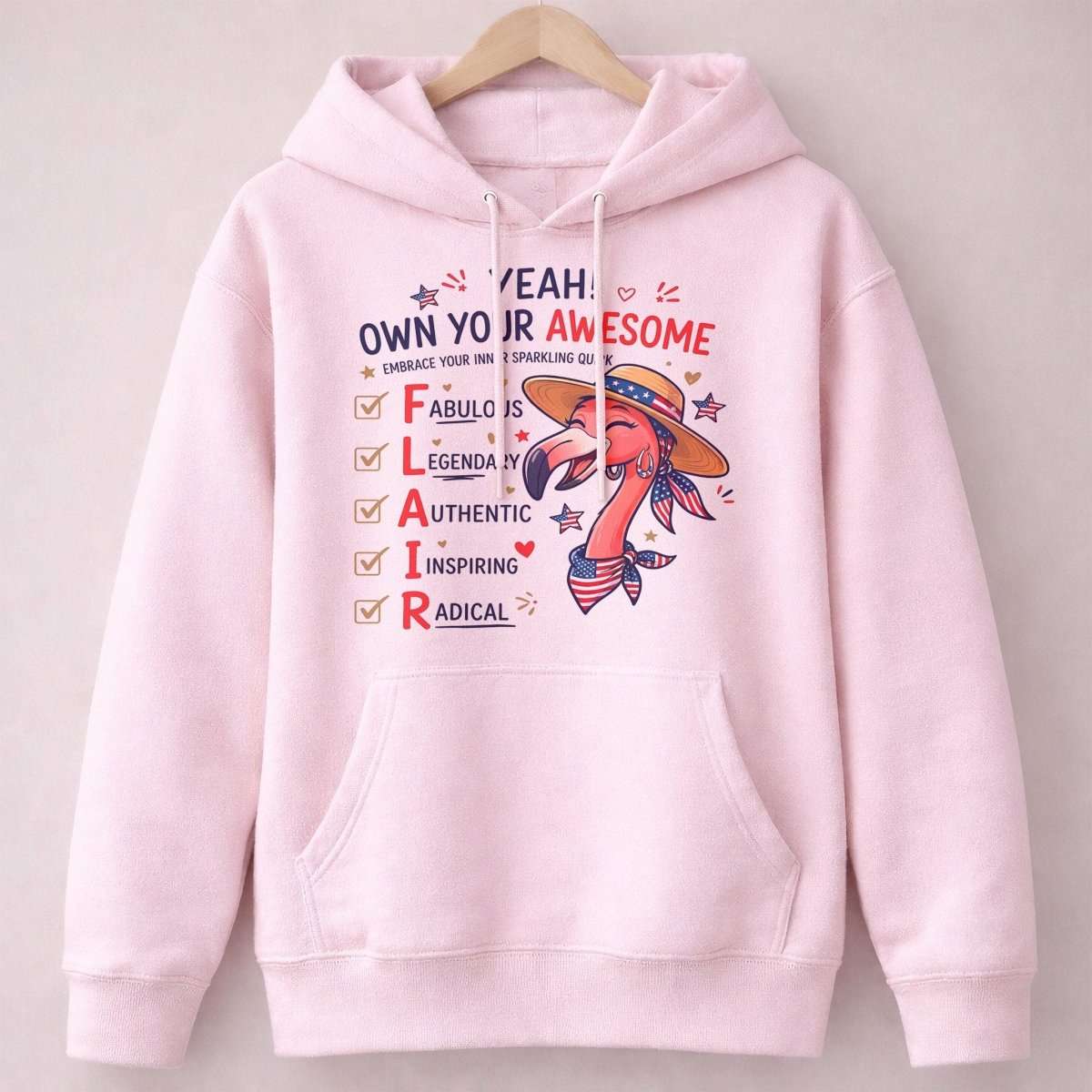 Yeah Own Your Awesome Embrace Your Inner Sparkling Quirks Flamingo Shirt - FlamingoAholic