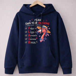 Yeah Own Your Awesome Embrace Your Inner Sparkling Quirks Flamingo Shirt - FlamingoAholic